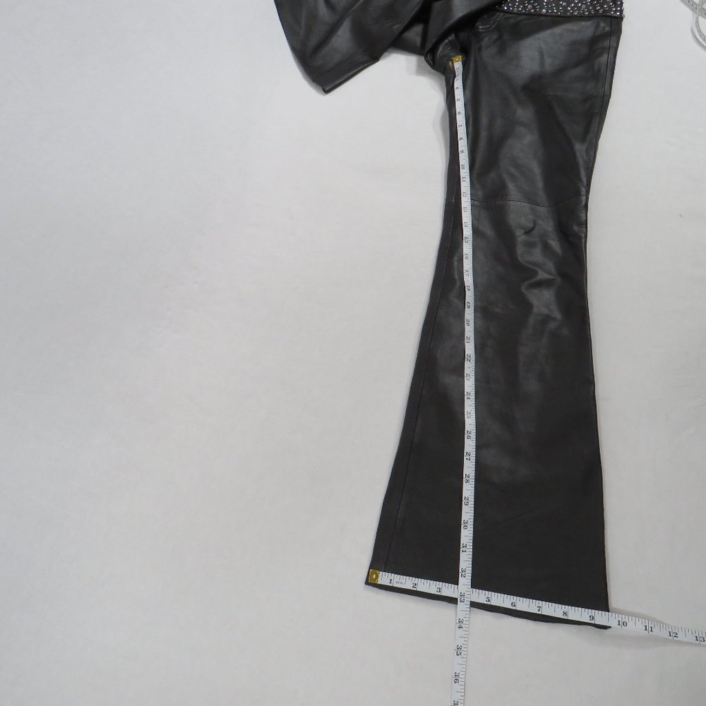 Cache Luxe Black Leather Pants - image 6